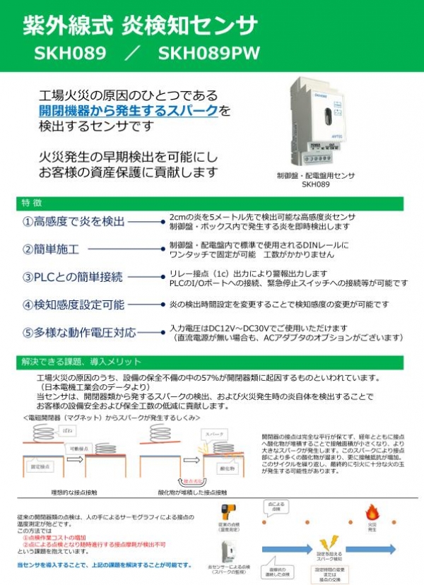 東朋テクノロジー 制御盤紫外線式炎センサー SKH089のご紹介